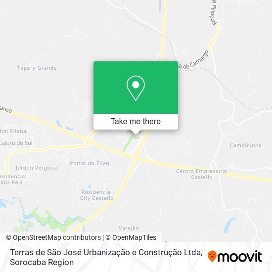Mapa Terras de São José Urbanização e Construção Ltda
