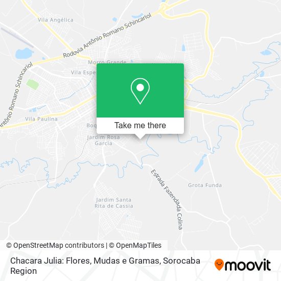 Mapa Chacara Julia: Flores, Mudas e Gramas