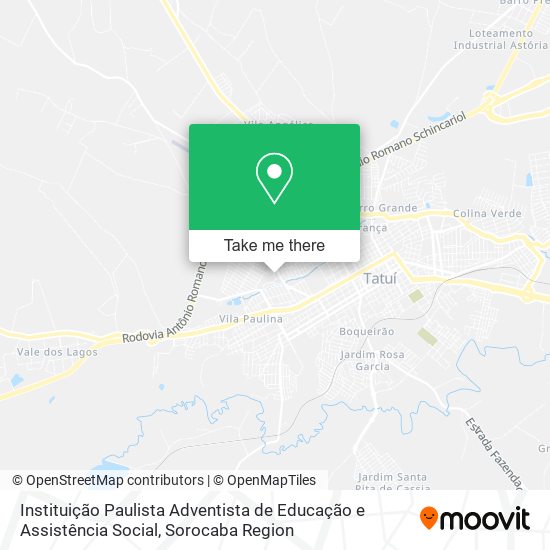 Instituição Paulista Adventista de Educação e Assistência Social map