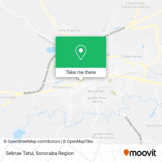 Sebrae Tatui map