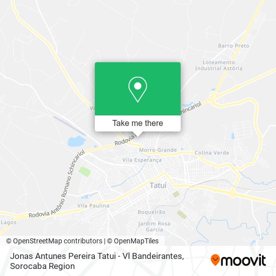 Mapa Jonas Antunes Pereira Tatui - Vl Bandeirantes