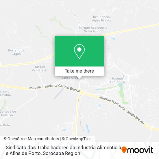 Sindicato dos Trabalhadores da Indústria Alimentícia e Afins de Porto map