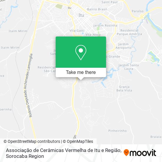 Associação de Cerâmicas Vermelha de Itu e Região map