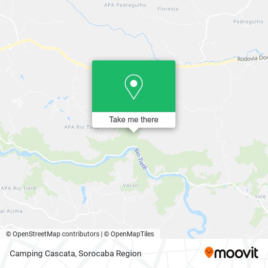 Camping Cascata map