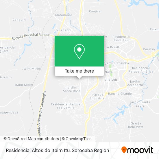 Residencial Altos do Itaim Itu map