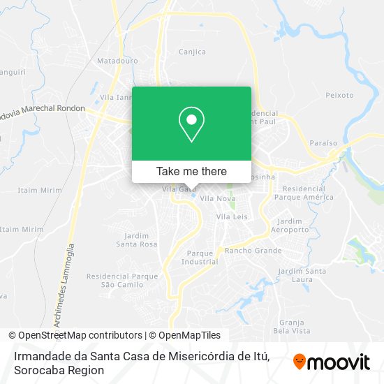 Irmandade da Santa Casa de Misericórdia de Itú map