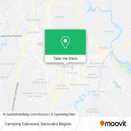 Mapa Camping Cabreuva