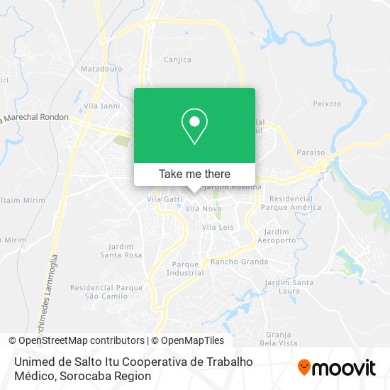 Mapa Unimed de Salto Itu Cooperativa de Trabalho Médico