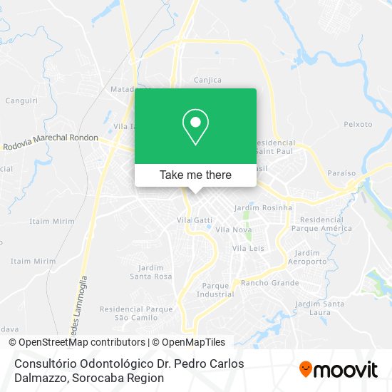 Mapa Consultório Odontológico Dr. Pedro Carlos Dalmazzo