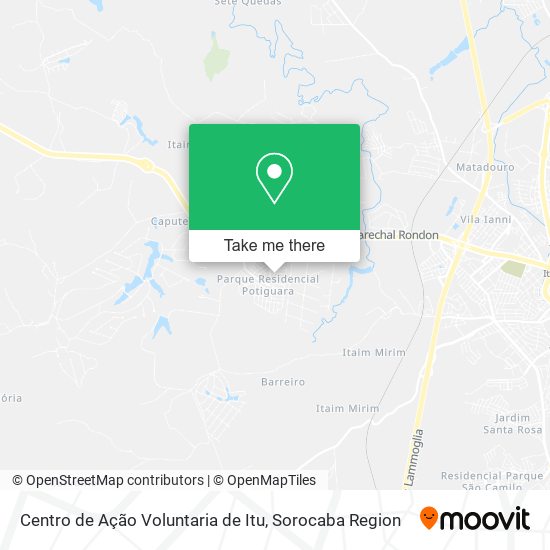 Centro de Ação Voluntaria de Itu map