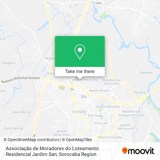 Mapa Associação de Moradores do Loteamento Residencial Jardim San