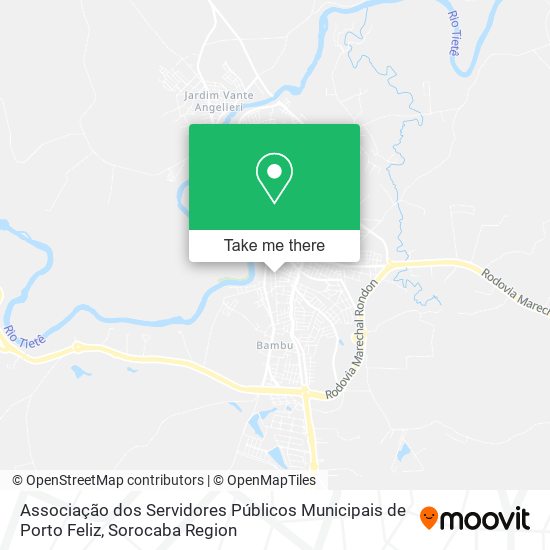 Mapa Associação dos Servidores Públicos Municipais de Porto Feliz