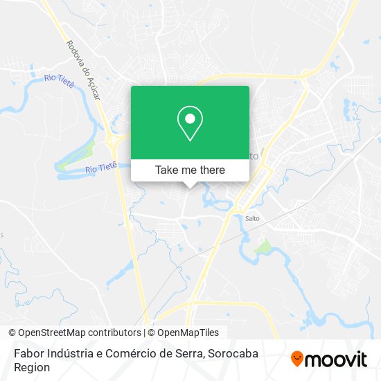 Mapa Fabor Indústria e Comércio de Serra