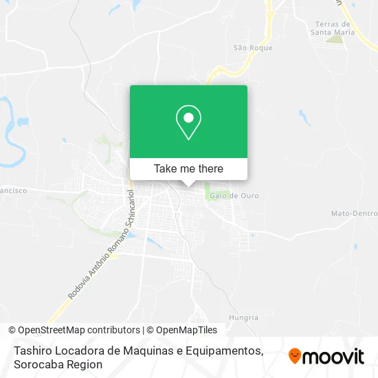 Tashiro Locadora de Maquinas e Equipamentos map