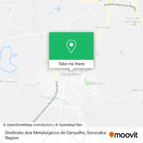 Sindicato dos Metalurgicos de Cerquilho map