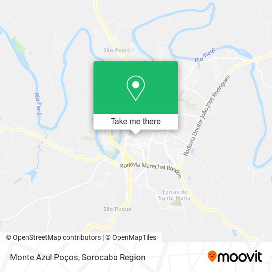 Monte Azul Poços map