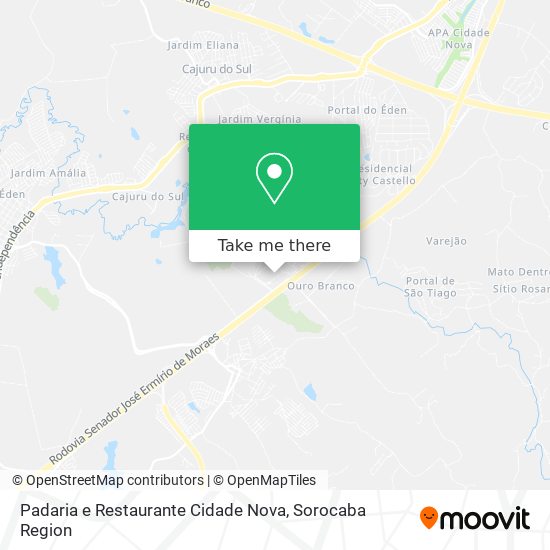 Mapa Padaria e Restaurante Cidade Nova