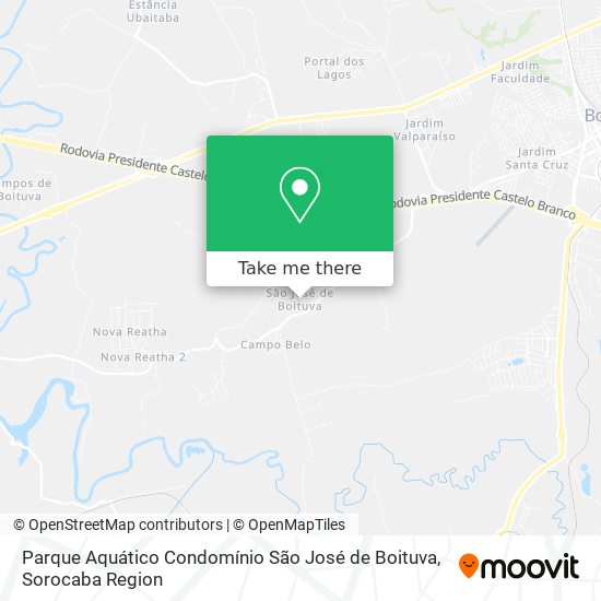 Parque Aquático Condomínio São José de Boituva map