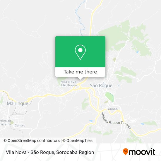 Mapa Vila Nova - São Roque