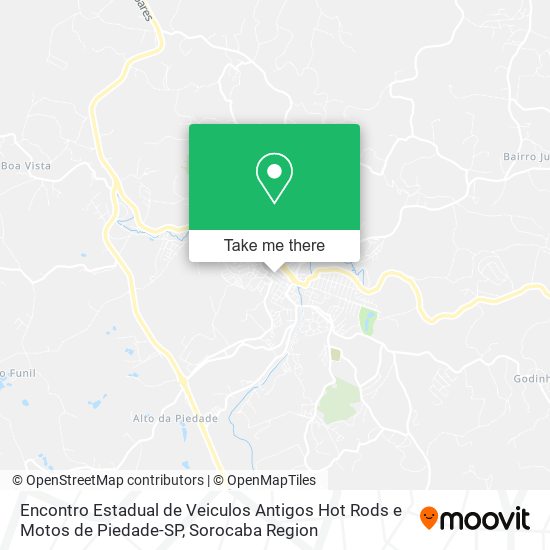 Mapa Encontro Estadual de Veiculos Antigos Hot Rods e Motos de Piedade-SP