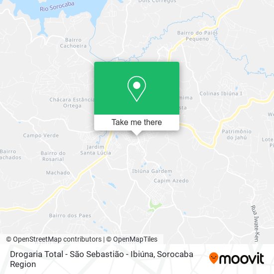 Mapa Drogaria Total - São Sebastião - Ibiúna