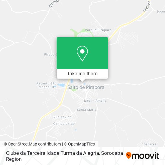 Mapa Clube da Terceira Idade Turma da Alegria