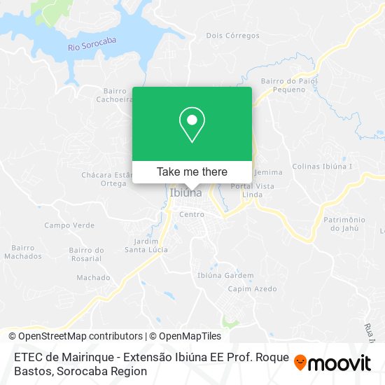 ETEC de Mairinque - Extensão Ibiúna EE Prof. Roque Bastos map