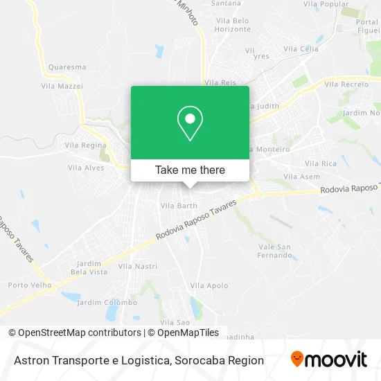 Astron Transporte e Logistica map