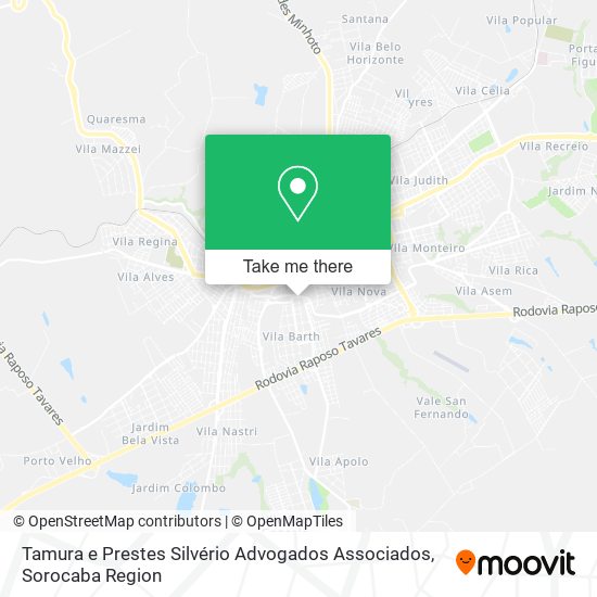 Mapa Tamura e Prestes Silvério Advogados Associados