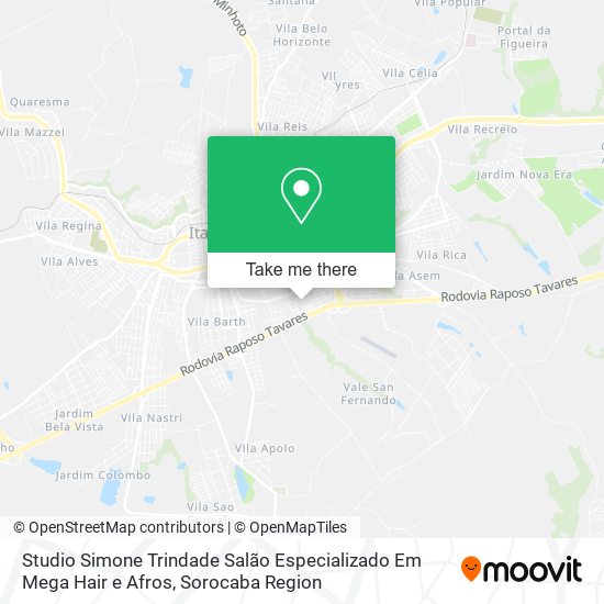 Mapa Studio Simone Trindade Salão Especializado Em Mega Hair e Afros