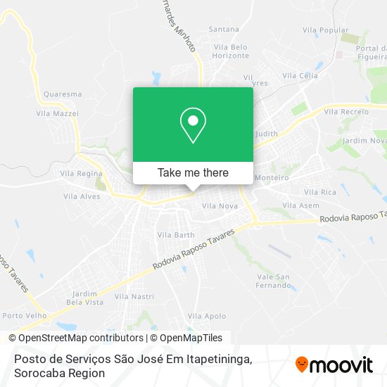 Posto de Serviços São José Em Itapetininga map
