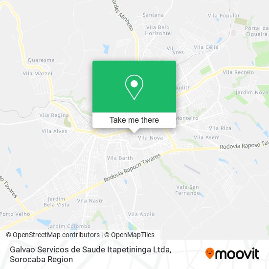 Mapa Galvao Servicos de Saude Itapetininga Ltda