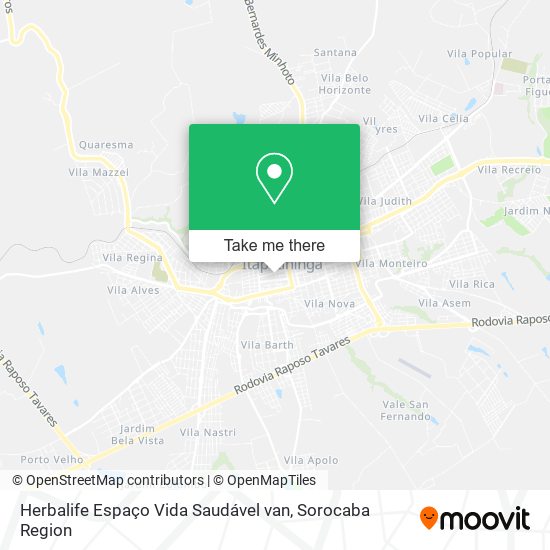 Herbalife Espaço Vida Saudável van map