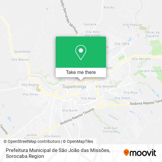 Mapa Prefeitura Municipal de São João das Missões