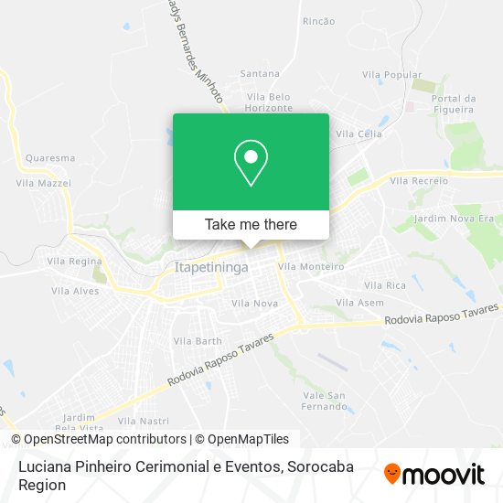 Mapa Luciana Pinheiro Cerimonial e Eventos