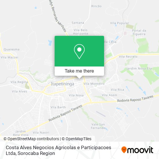 Costa Alves Negocios Agricolas e Participacoes Ltda map