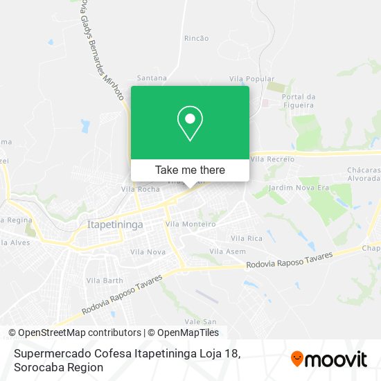 Mapa Supermercado Cofesa Itapetininga Loja 18