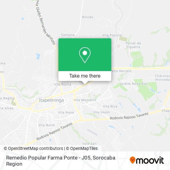Mapa Remedio Popular Farma Ponte - J05