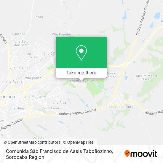 Comunida São Francisco de Assis Taboãozinho map