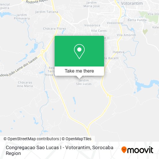 Mapa Congregacao Sao Lucas I - Votorantim