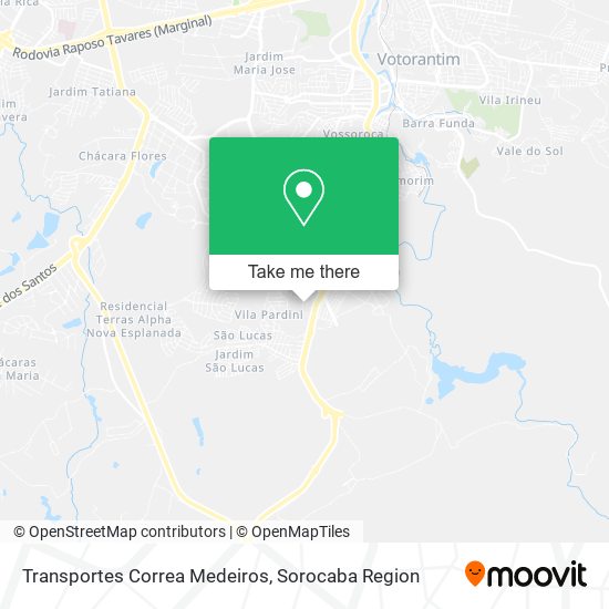 Transportes Correa Medeiros map