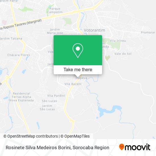 Rosinete Silva Medeiros Borini map
