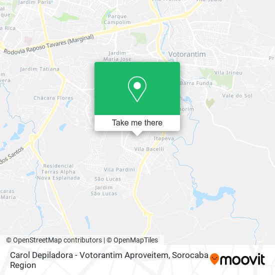 Carol Depiladora - Votorantim Aproveitem map