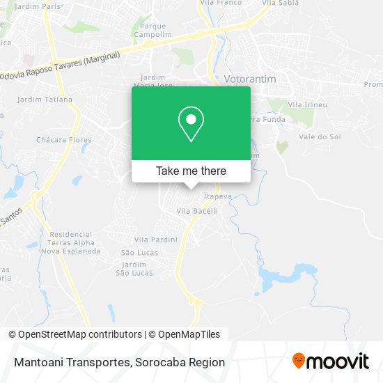 Mapa Mantoani Transportes