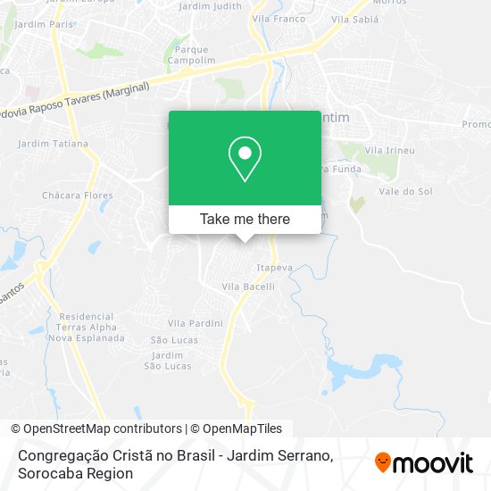 Mapa Congregação Cristã no Brasil - Jardim Serrano