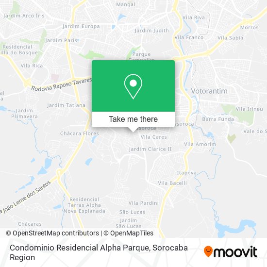 Mapa Condominio Residencial Alpha Parque