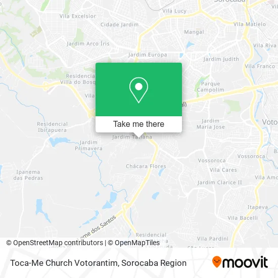 Toca-Me Church Votorantim map