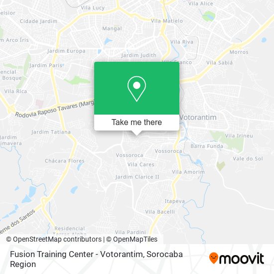 Mapa Fusion Training Center - Votorantim