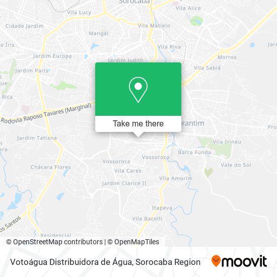 Votoágua Distribuidora de Água map