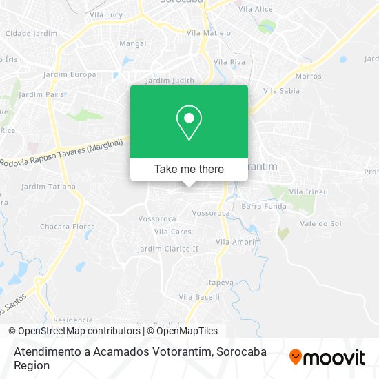 Atendimento a Acamados Votorantim map